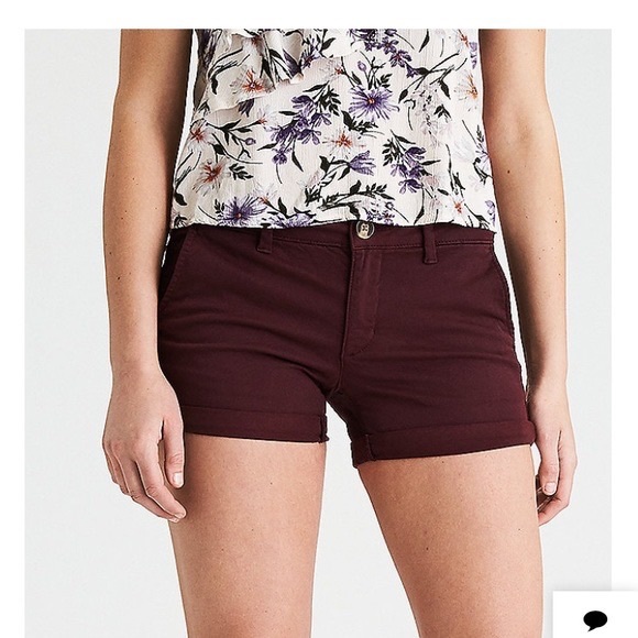 AOE Twill MIDI Rise Super Stretch Jeans Shorts Size 4 - Picture 9 of 10